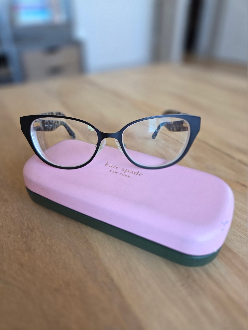 Kate Spade Optics "Jaydee" Black & Tortoise Cat-Eye Glasses Frames